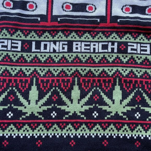 [M] DEATHROW RECORDS Ugly Holiday Pullover All Over Print Sweatshirt Sweater - Picture 7 of 7